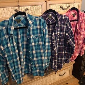 Set of 3 Eddie Bauer Flannel Shirts